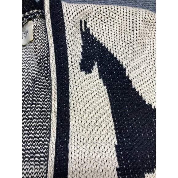 CHRIS TRIOLA Wearable Art Handmade Sweater Coat Size 2 Animal Print Made In USA - Picture 5 of 15